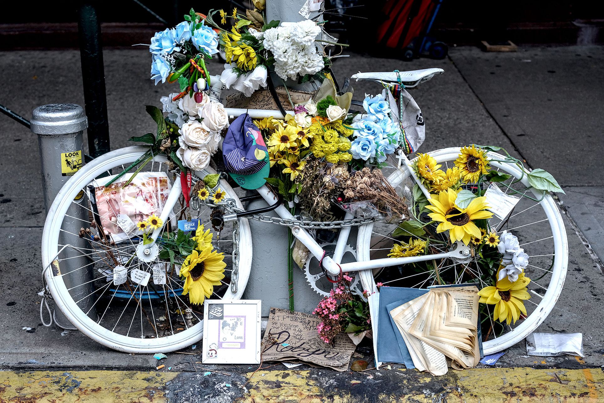 ghostbike Victor J. Blue Bicycling Magazine