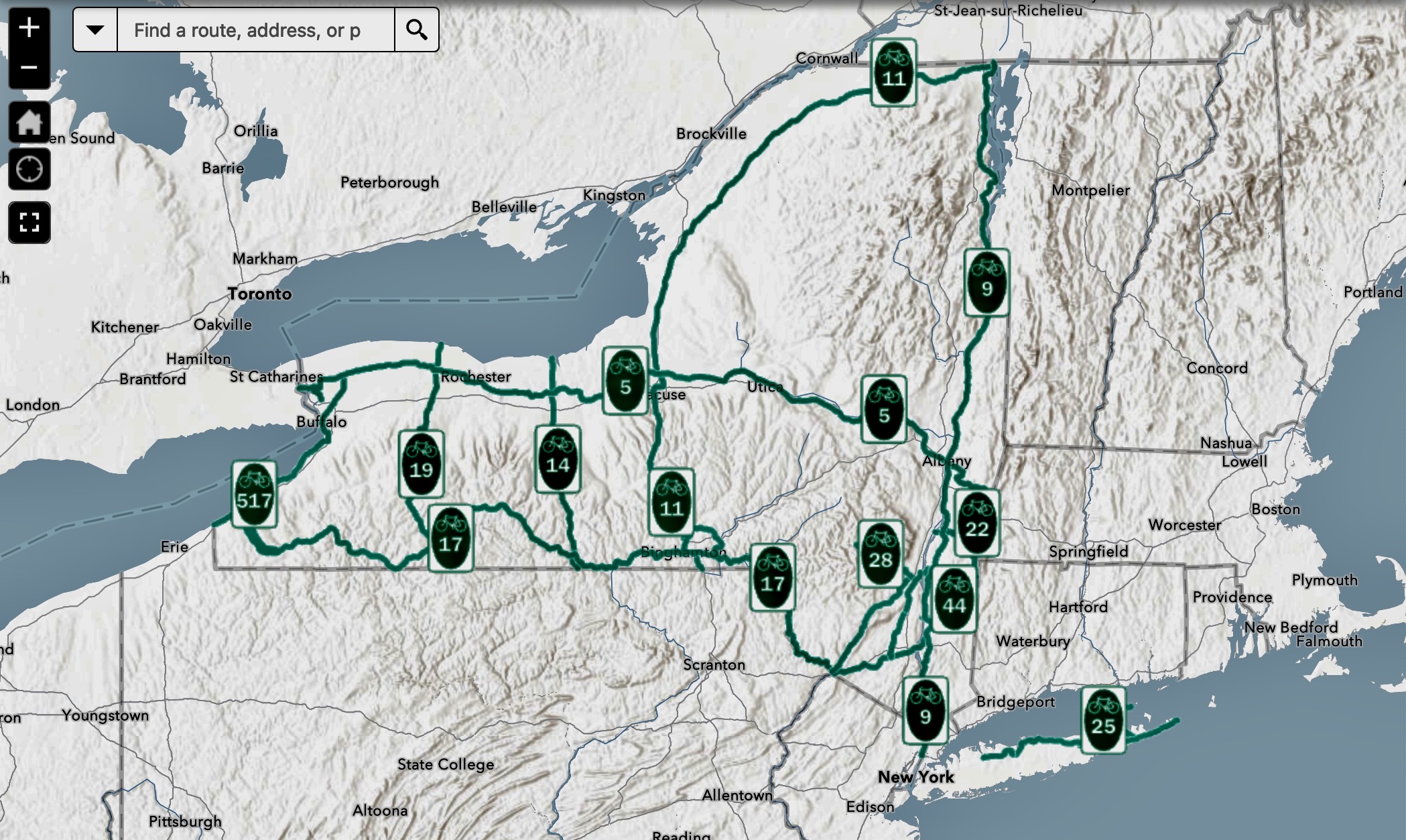 NYS Bike Map Viewer